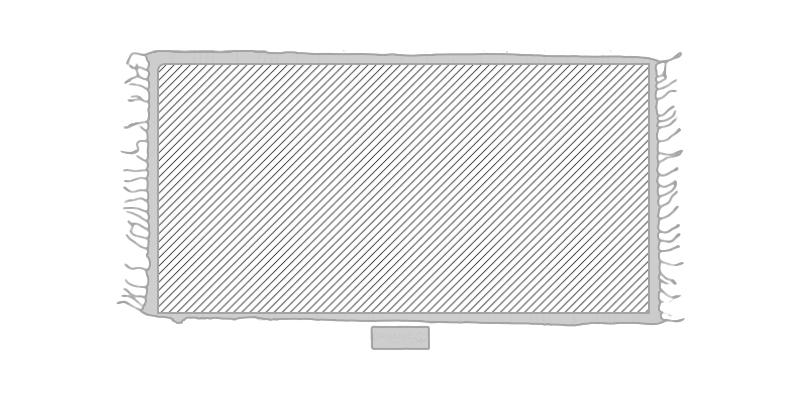 Drap de bain bicolore en polyester Prill - Marquage Recto