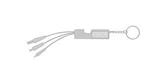 Câble chargeur et support telephone en bambou Keto - Impression Gauche