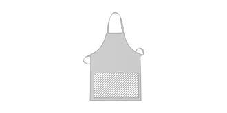 Tablier de cuisine en polyester Bommer - Impression Bas