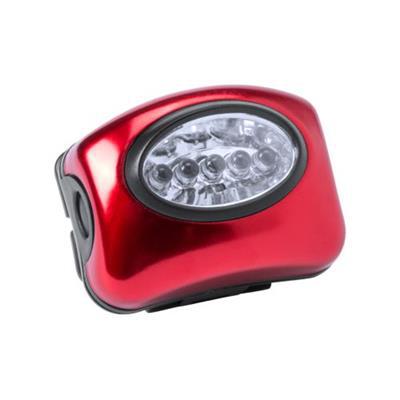 Lampe frontale en matière aluminium avec LED Rokys Rouge