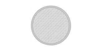 Magnet de forme arrondie en acier Duias - Marquage Recto