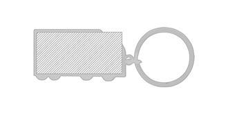 Porte-clés amusant en forme de camion Bassel - Marquage Verso