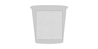 Gobelet écologique de 120 ml en papier Hyars - Marquage Recto