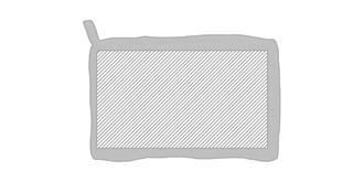 Trousse de maquillage en PET recyclé Kipose - Marquage Verso