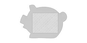 Tirelire amusante en fibre de bambou Caeso - Impression Droite