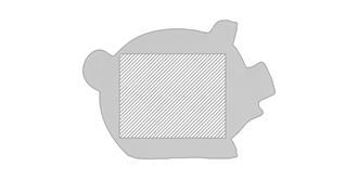 Tirelire amusante en fibre de bambou Caeso - Impression Gauche