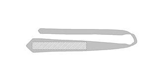 Cravate en microfibre à motif rayé Tyras - Marquage Recto