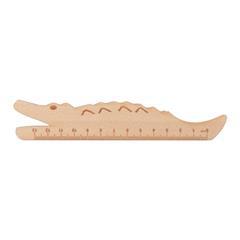 OBG PUB - Règle pour enfant en bois forme crocodile Cracky