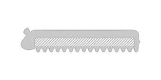 Règle en bois de forme de chenille Baoumubatsou - Marquage Recto