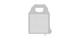 Sac shopping pliable en polyester Corin - Marquage Recto