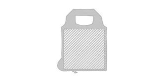 Sac shopping pliable en polyester Corin - Marquage Verso