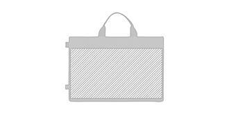 Porte-document en PET recyclé Divas - Marquage Verso