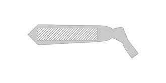 Cravates polyester en couleurs éclatantes Creno - Marquage Recto