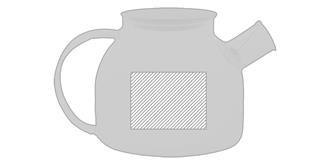 Théière de 100 ml en verre Tendina - Impression Droite
