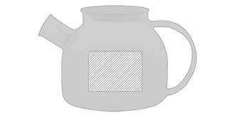 Théière de 100 ml en verre Tendina - Impression Gauche