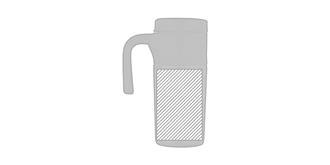 Mug thermos en acier inoxydable Arnor - Impression Gauche
