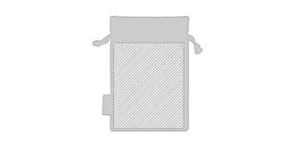 Sac de provisions à cordelette en coton Maeysa - Marquage Verso