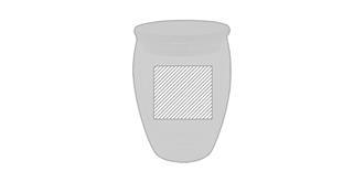 Mug thermos en verre borosilicate Bondino - Marquage Recto