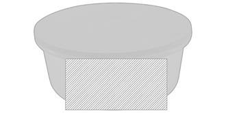 Lunch box en forme ronde en verre Tuttata - Marquage Recto