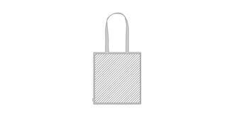 Tote bag écologique avec anses longues Fizzy - Marquage Recto