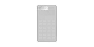 Calculatrice en bambou résistante TooCalc - Impression Haut