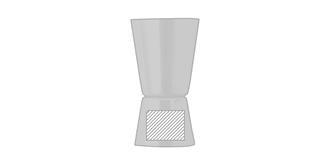 Set à cocktails avec shaker de 550 ml Wendora - Impression Bas