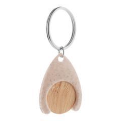 Porte-clés jeton en bambou avec étui Guesy