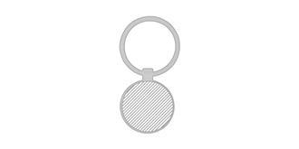 Porte-clés en forme de ballon de football Dorpo - Marquage Verso