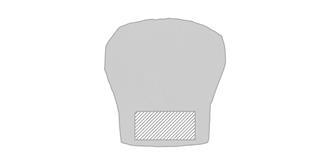 Toque chef cuisinier en polyester Duyraname - Marquage Recto