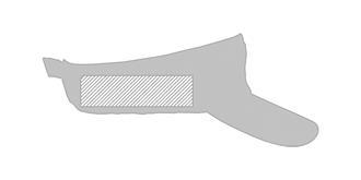 Visière écologique élégant en coton Farmie - Impression Droite