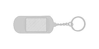 Porte-clés en plastique forme voiture Slideway - Impression Haut