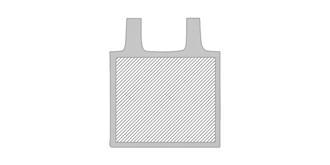 Sac shopping pliable en PET recyclé Damour - Marquage Recto