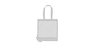 Tote bag écologique pliable en coton Varye - Marquage Verso