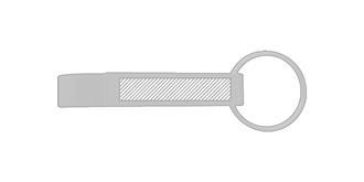 Décapsuleur/ouvre-bouteille en aluminium Russev - Impression Haut