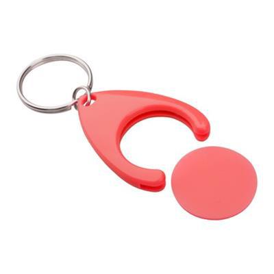 OBG.PUB - Porte-clés jeton pour caddy en plastique Neully Rouge Porte-clés jeton pour caddy en plastique Neully Rouge