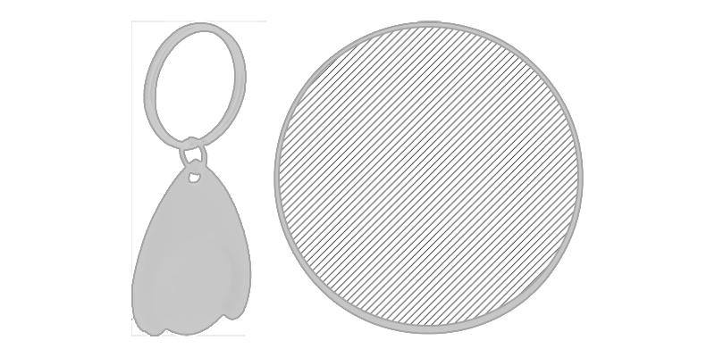 OBG.PUB - Porte-clés jeton pour caddy en plastique Neully - Marquage Recto Porte-clés jeton pour caddy en plastique Neully - Marquage Recto