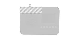 Horloge de bureau avec radio FM en bambou Byras - Marquage Recto