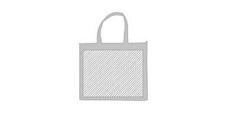 Sac shopping résistant en PET recyclé Karou - Marquage Verso