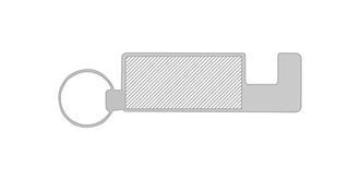 Porte-clés support téléphone portable Syrfa - Marquage Verso