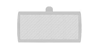 Parfum d'ambiance de voiture en aluminium Xoria - Marquage Recto