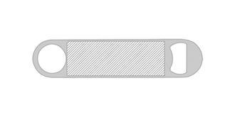 Ouvre-bouteille en acier inoxydable Lopye - Marquage Recto