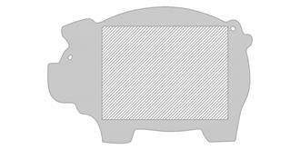 Planche à découper forme cochon en bambou Naruta - Marquage Verso