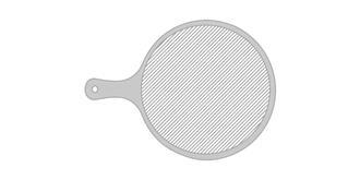 Planche à pizza en bambou de 32 cm Tikou - Marquage Recto