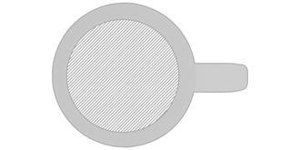 Mug de 420ml en céramique/liège Bokus - Impression Bas