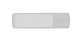 Baume à lèvres bicolore en plastique Niros - Impression Droite