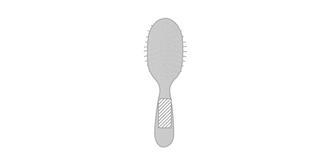 Brosse à cheveux en polypropylène PP Dantus - Impression sur poignée