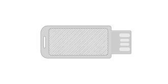 Clé USB en plastique Clippy - Marquage Recto