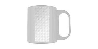 Mug double paroi de 175 ml en acier Gyras - Impression Droite
