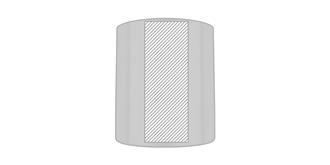 Mug double paroi de 175 ml en acier Gyras - Marquage Recto