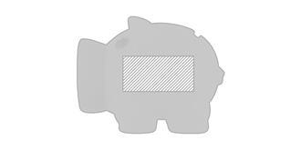 Tirelire coloré en forme de cochon Palyrs - Impression Droite